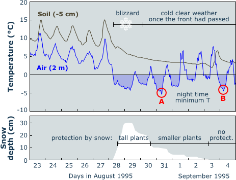 early freezing events